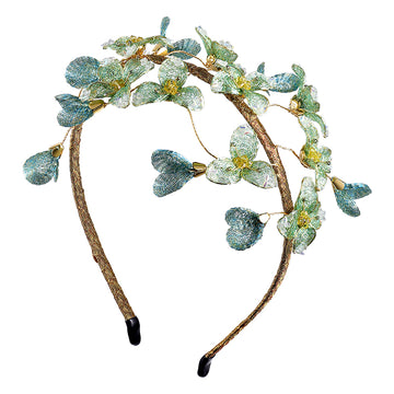 Handwoven Floral Hair Hoop New Chinese Style Headband & Hair Clip with Artisanal Bloom Design