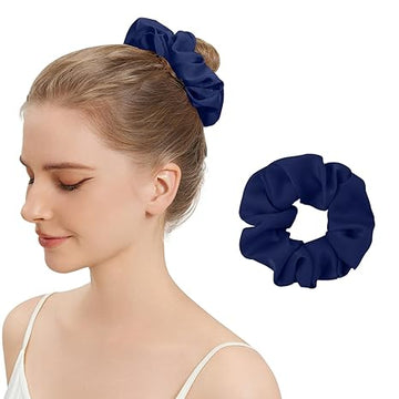 Silk Hair Scrunchies for Women-BLUE