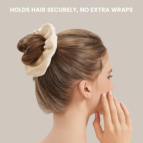 Silk Hair Scrunchies for Women-PINK