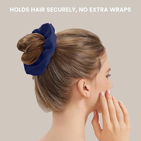 Silk Hair Scrunchies for Women-BLUE